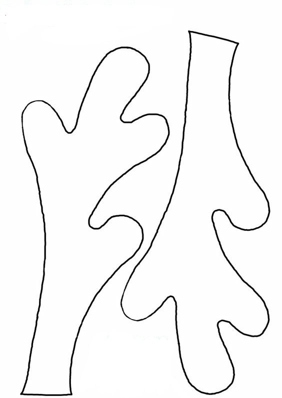 Рожки оленя шаблон