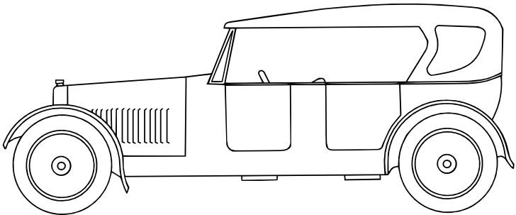 Контурное изображение автомобиля