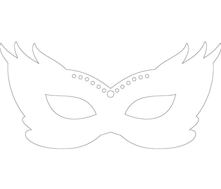 Карнавальная маска трафарет