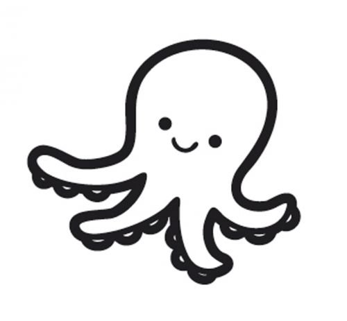 Осьминог контур