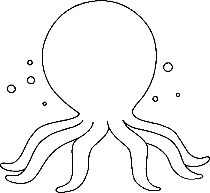 Осьминог контур