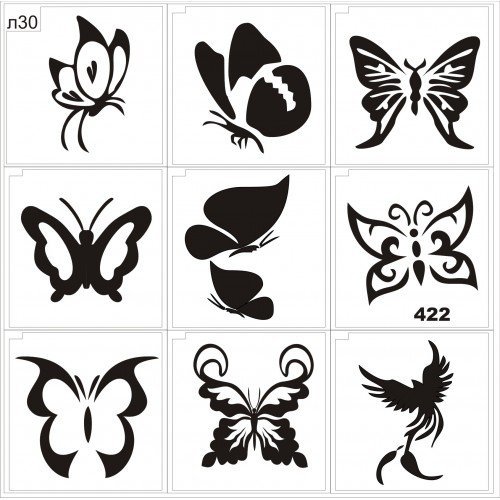 Трафарет для блеск-тату