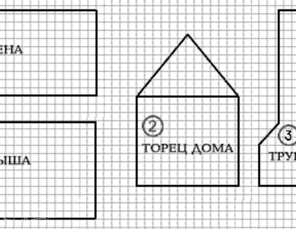 Пряничный домик трафарет