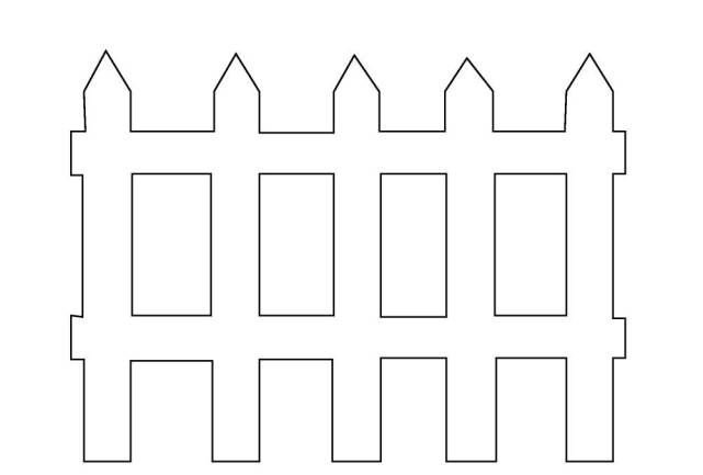 Забор трафарет