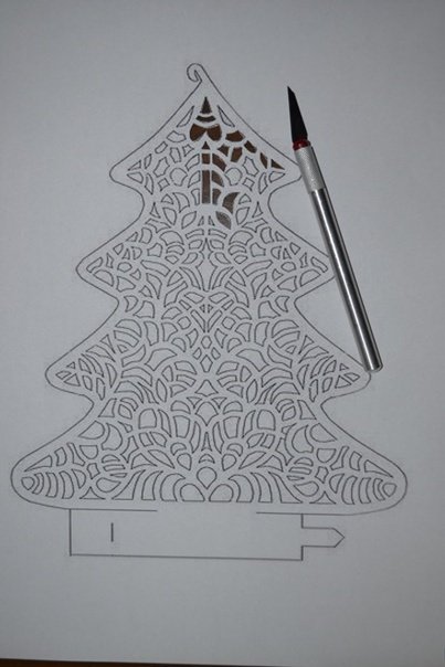 Вытынанки новогодние объемные