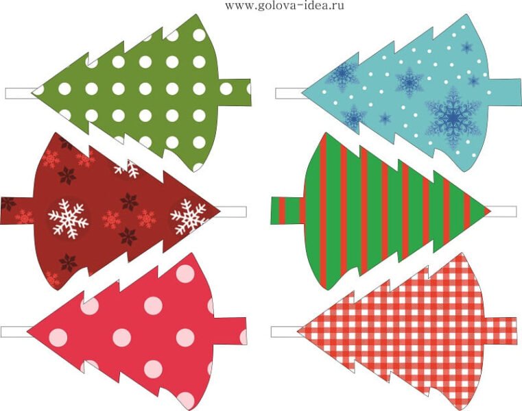 Макет елки с гирляндой