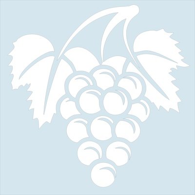Виноградная гроздь трафарет