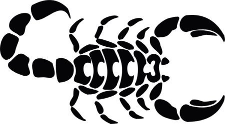 Скорпион трафарет
