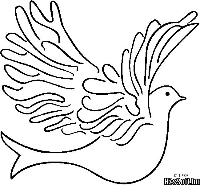 Трафарет голубя для вырезания