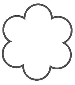 Трафарет цветов 6 лепестков