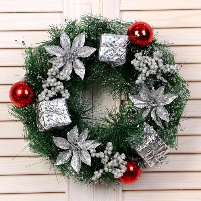 Рождественский венок майнкрафт