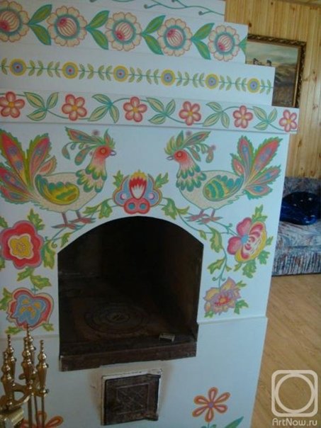 Расписная печь