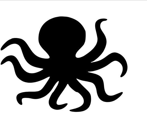 Осьминог силуэт
