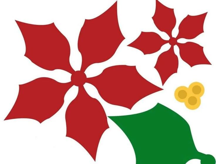 Шаблон пуансетии