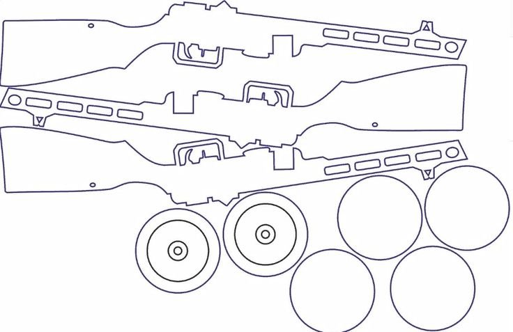 ППШ из фанеры чертежи