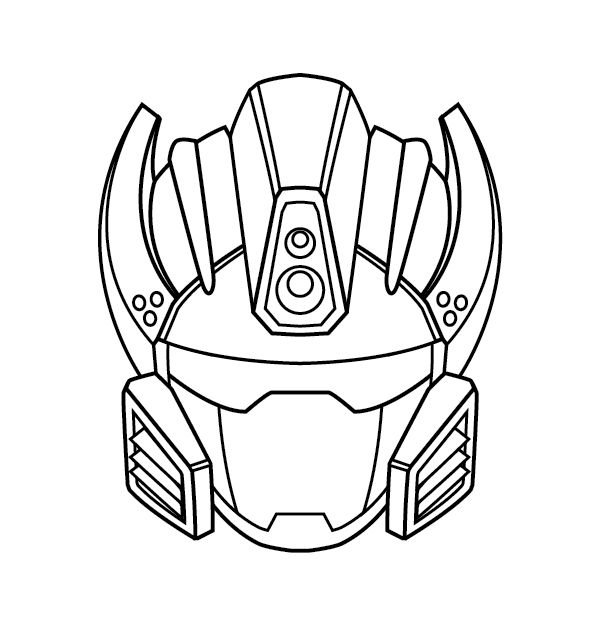 Маска робота раскраска