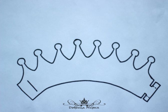 Корона принцессы трафарет