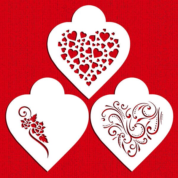 Трафарет сердечки