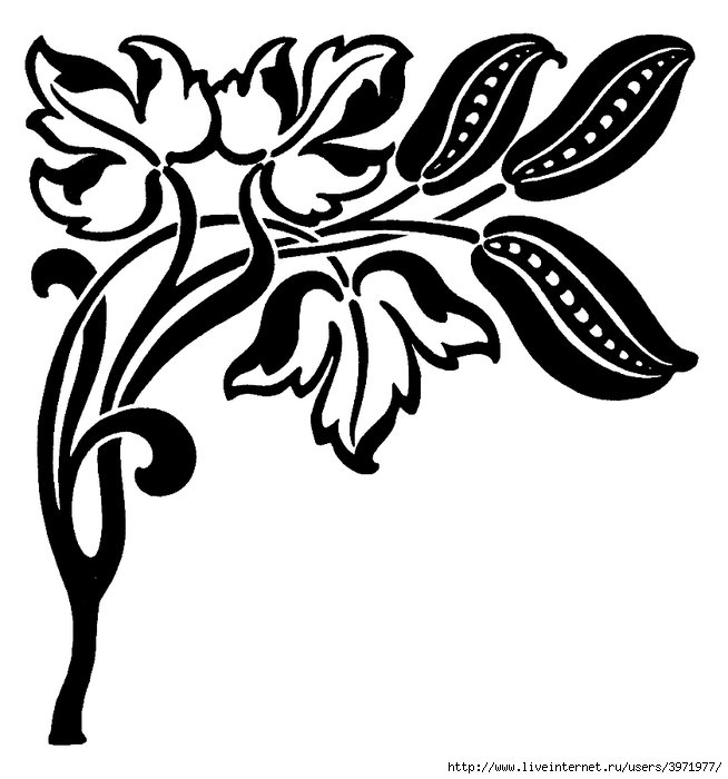 Трафарет "растительный узор"