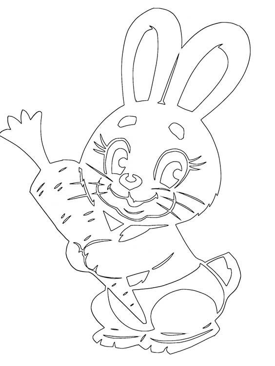 Вытынанки 2023 кролик