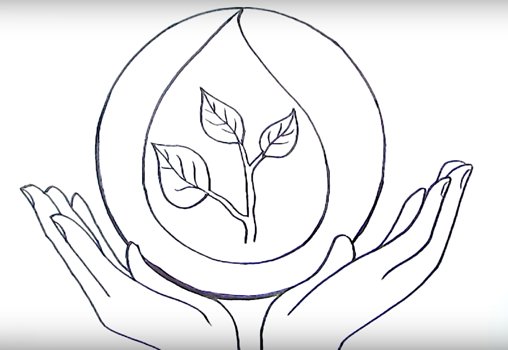 Экология рисунок карандашом