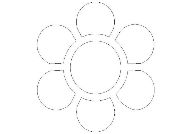 Трафареты цветов для детей
