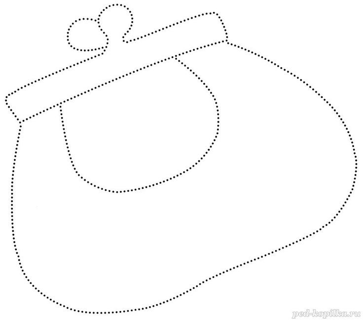 Трафарет кошелька для детей