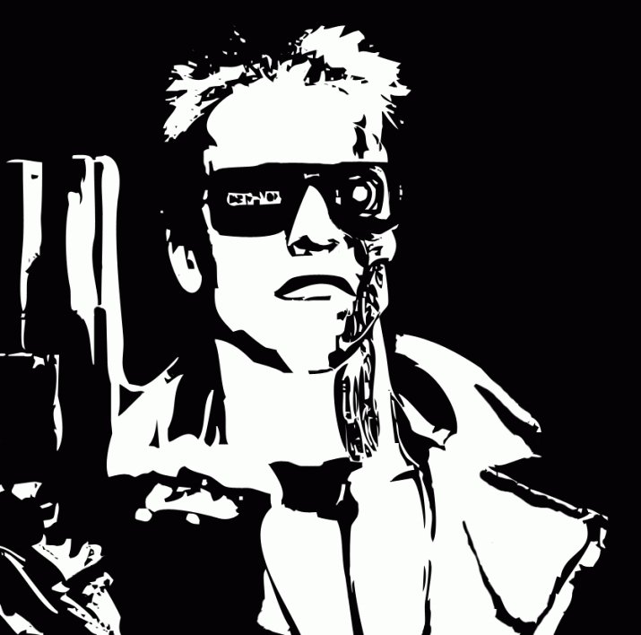 Терминатор черно белый