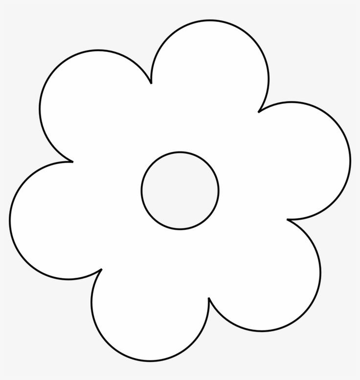 Цветок контур