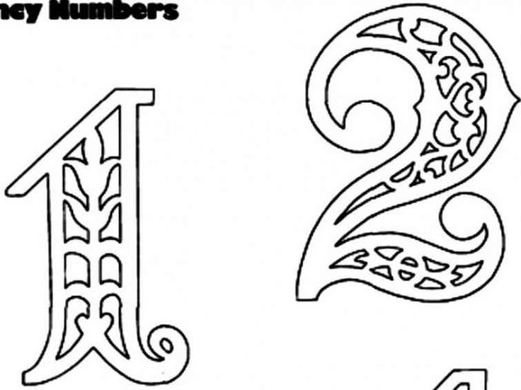 Красивые цифры для вырезания