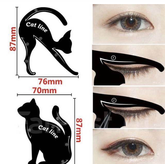 Трафарет для стрелок кошка