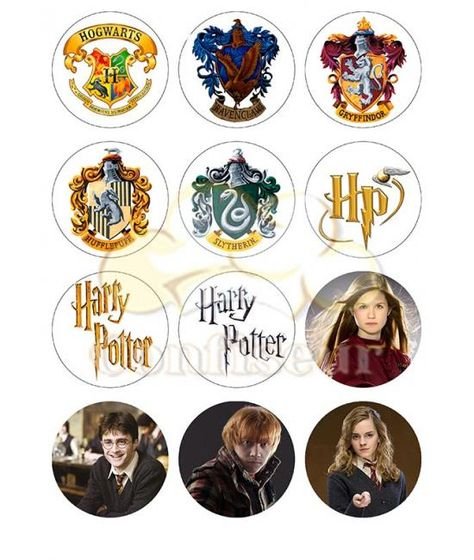 Сахарная печать Гарри Поттер круглая