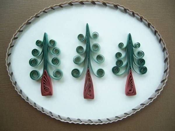 Техника квиллинг елочка