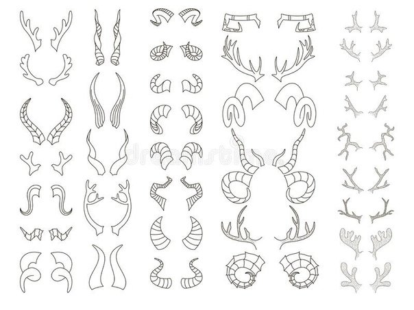 Рожки для бумажного дракона