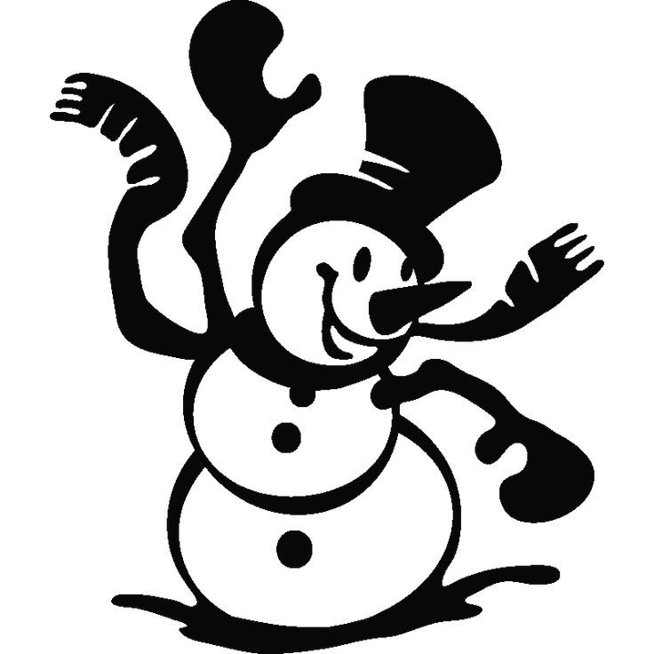 Снеговики на окна трафареты