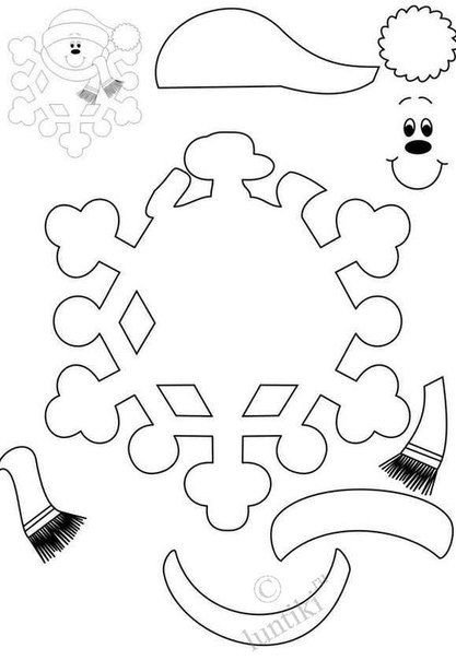 Поделка веселая Снежинка