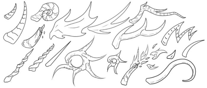 Рога для бумажного дракона