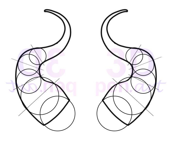 Рожки для бумажного дракона