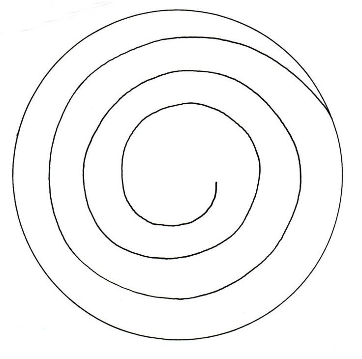 Трафарет спиралька