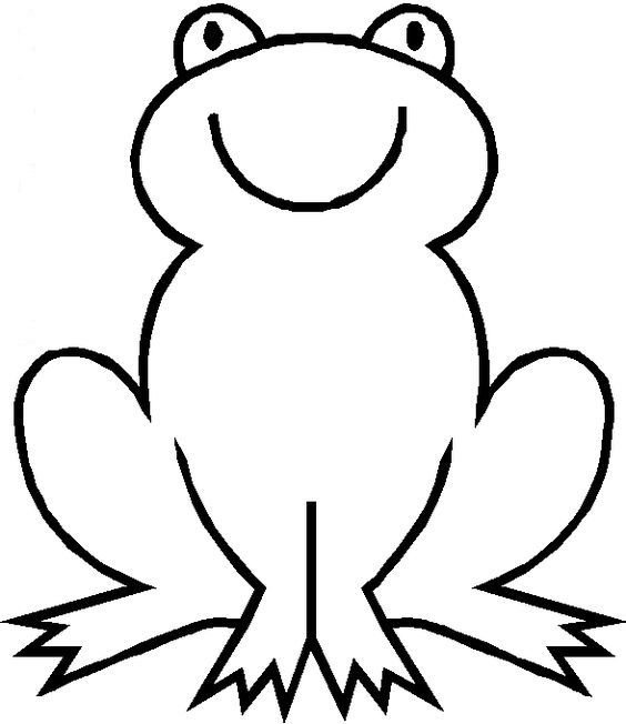Трафарет лягушки для вырезания