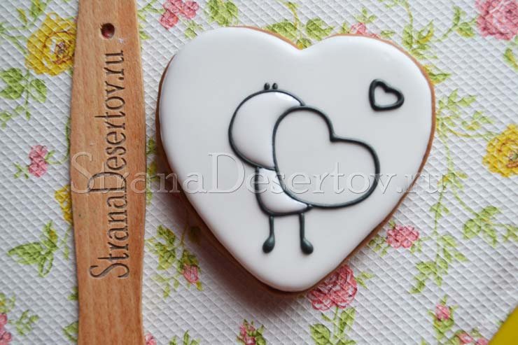 Трафарет сердце для пряников