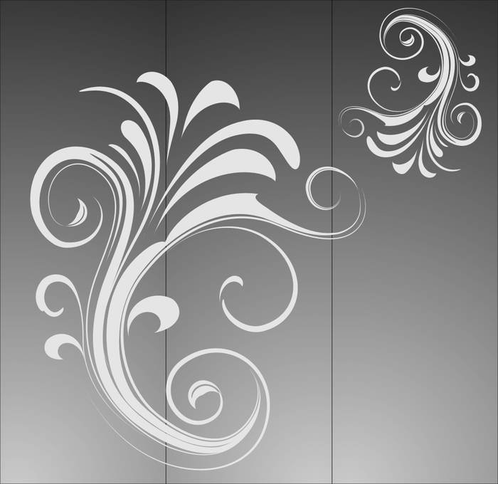 Стекла с орнаментом