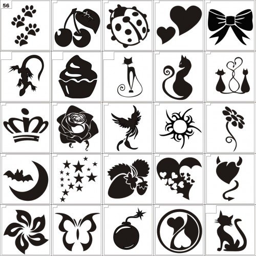 Трафареты для глиттер тату