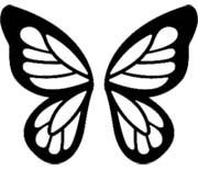 Трафарет крылышек бабочки