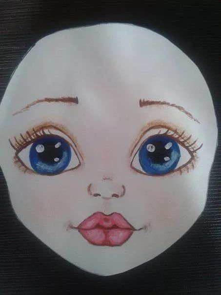 Рисование лица кукле