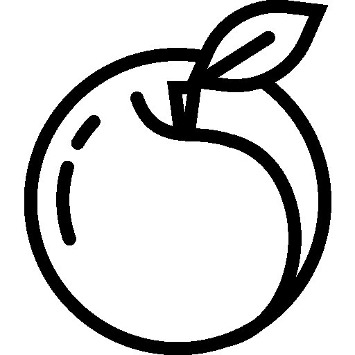 Персик пиктограмма