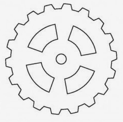 Шестеренки раскраска