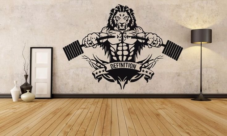 Роспись стен в спортзале