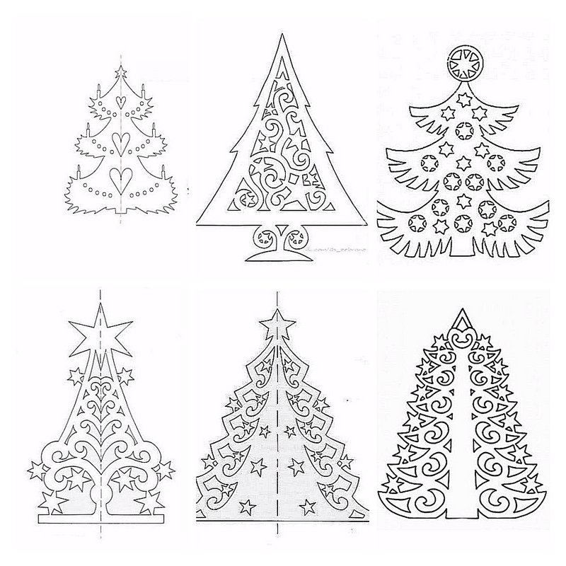 Вытынанка Новогодняя елка