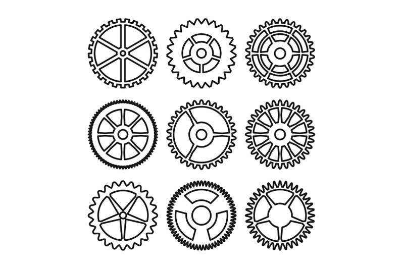 Трафарет "шестеренки"